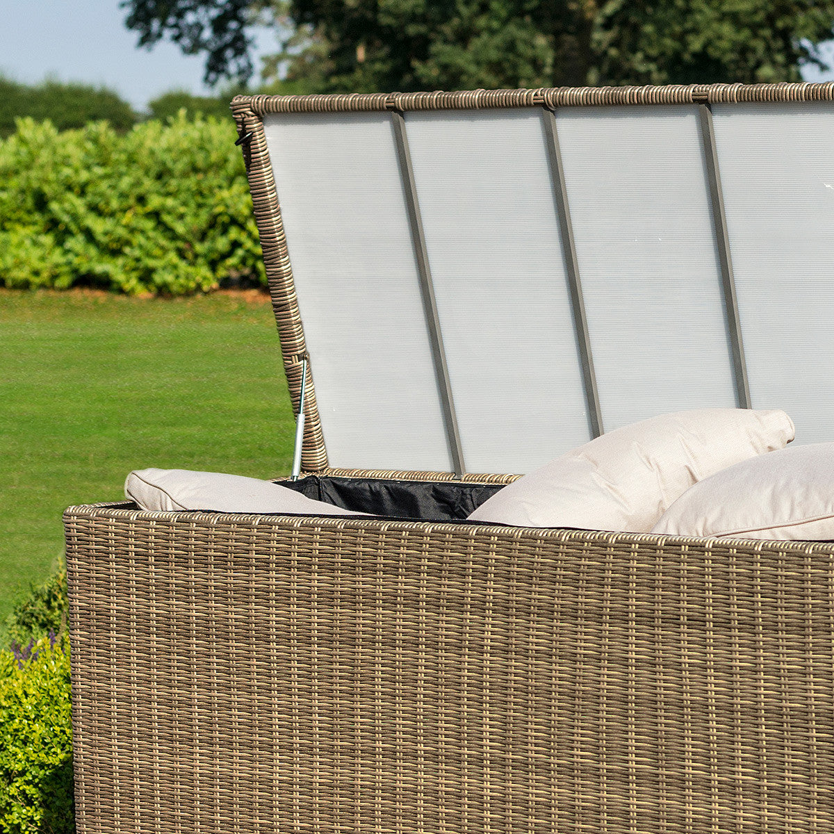 Maze Winchester Brown Rattan Outdoor Storage Box
